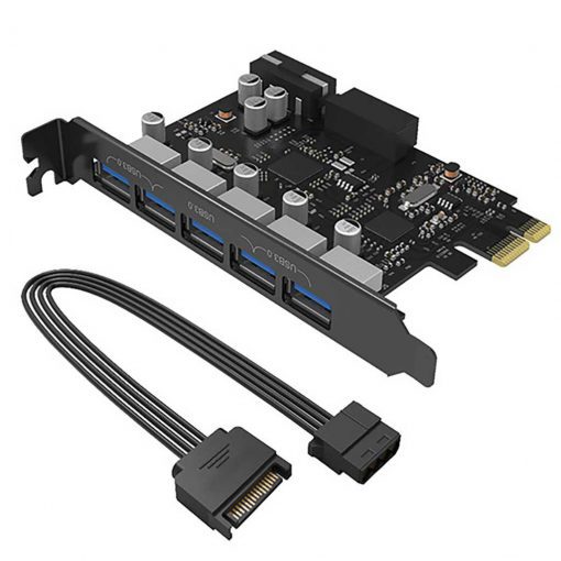 هاب USB3.0 پنج پورت PCI اوریکو مدل PVU3-5O2I